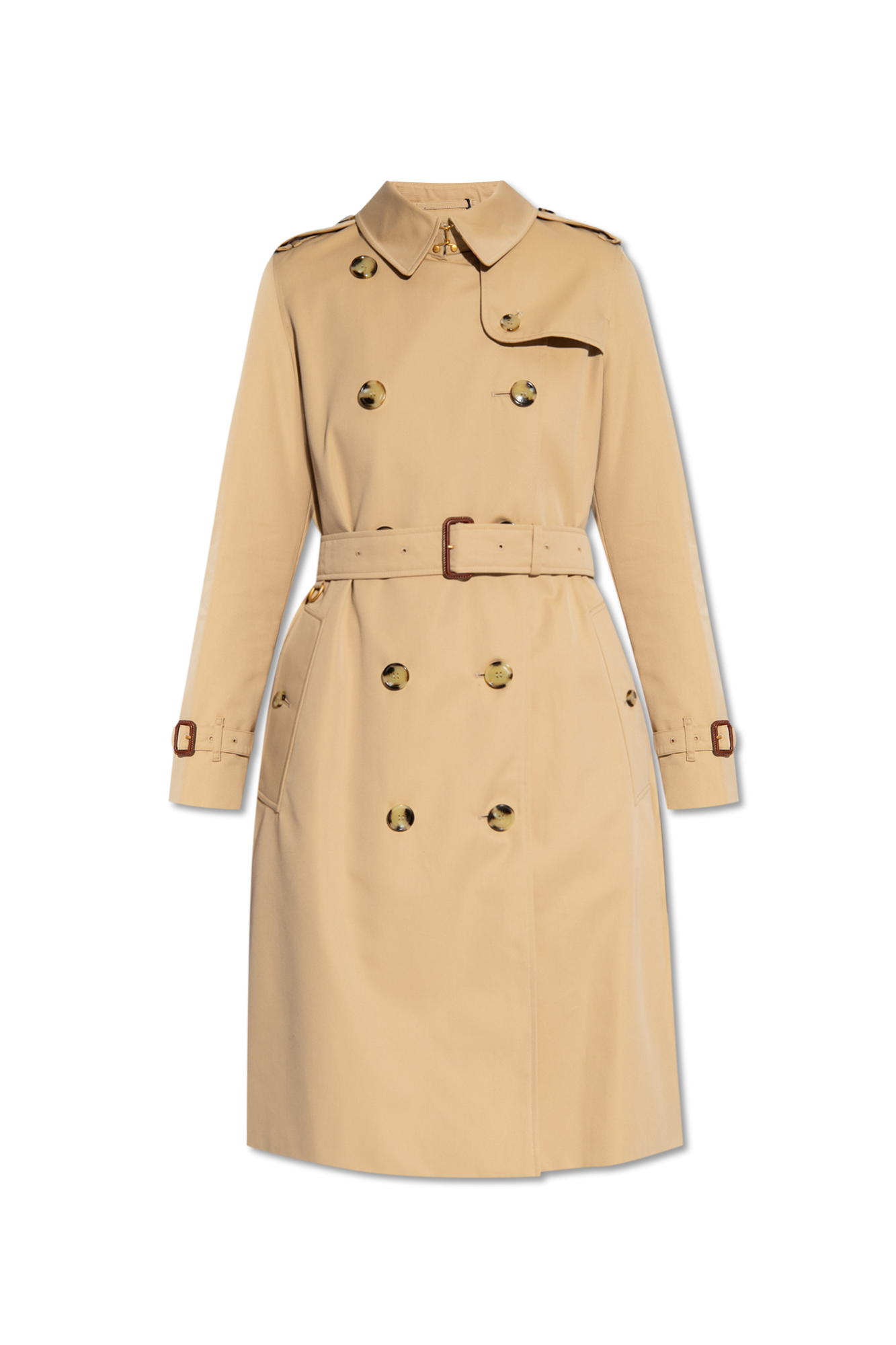 length car coat Burberry - Beige Burberry belted mid - burberry